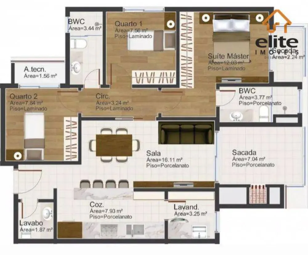 Apartamento, 3 quartos, 101 m² - Foto 8