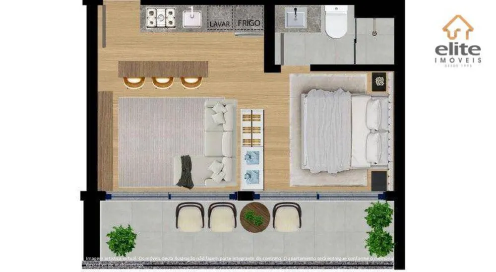 Kitnet-Studio, 34 m² - Foto 14