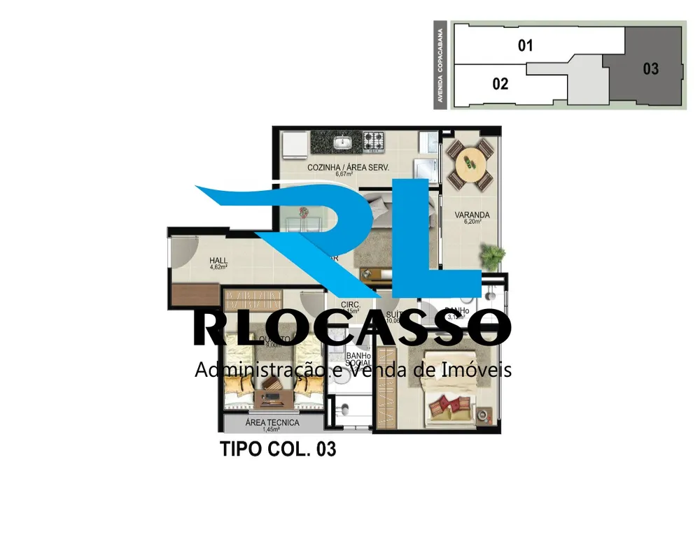 Apartamento, 62 m² - Foto 2