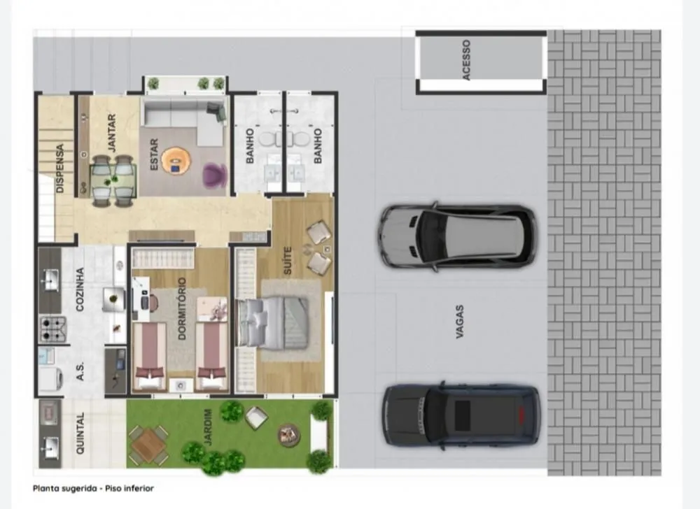 Casa de Condomínio, 2 quartos - Foto 4