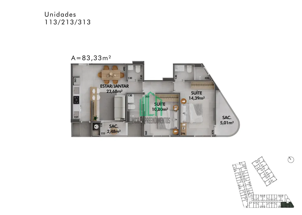 Apartamento, 2 quartos, 79 m² - Foto 1