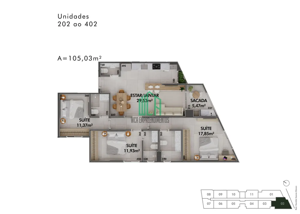 Apartamento, 3 quartos, 105 m² - Foto 3