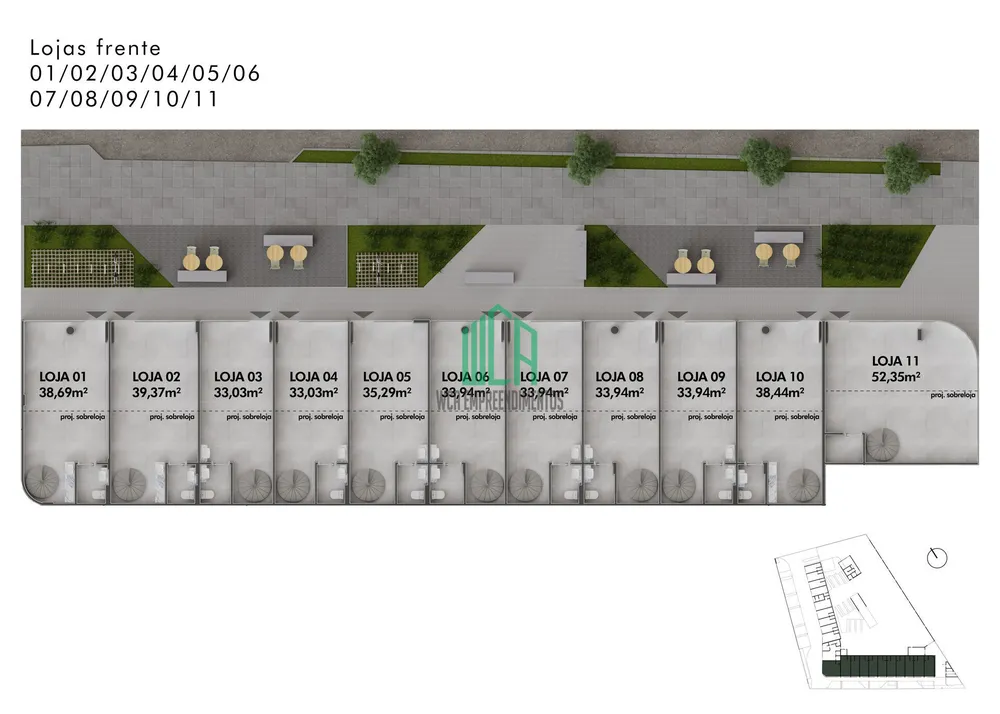 Loja-Salão, 49 m² - Foto 1