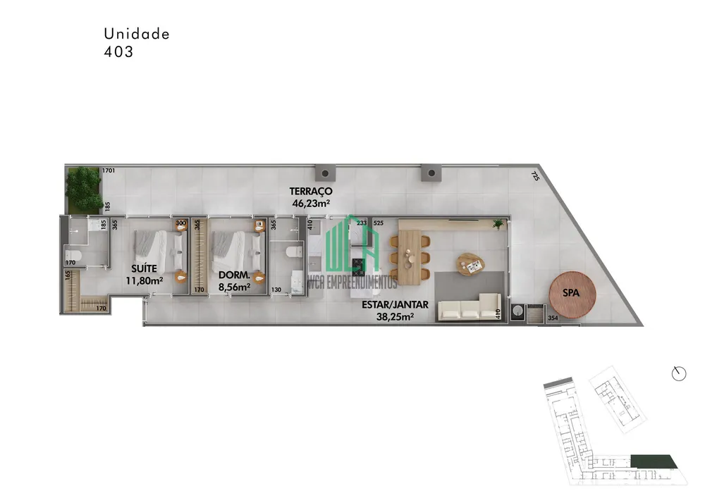 Cobertura, 2 quartos, 82 m² - Foto 2
