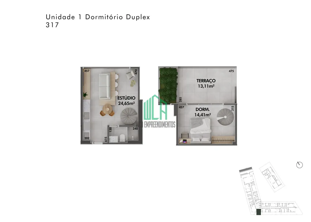 Apartamento, 1 quarto, 52 m² - Foto 2