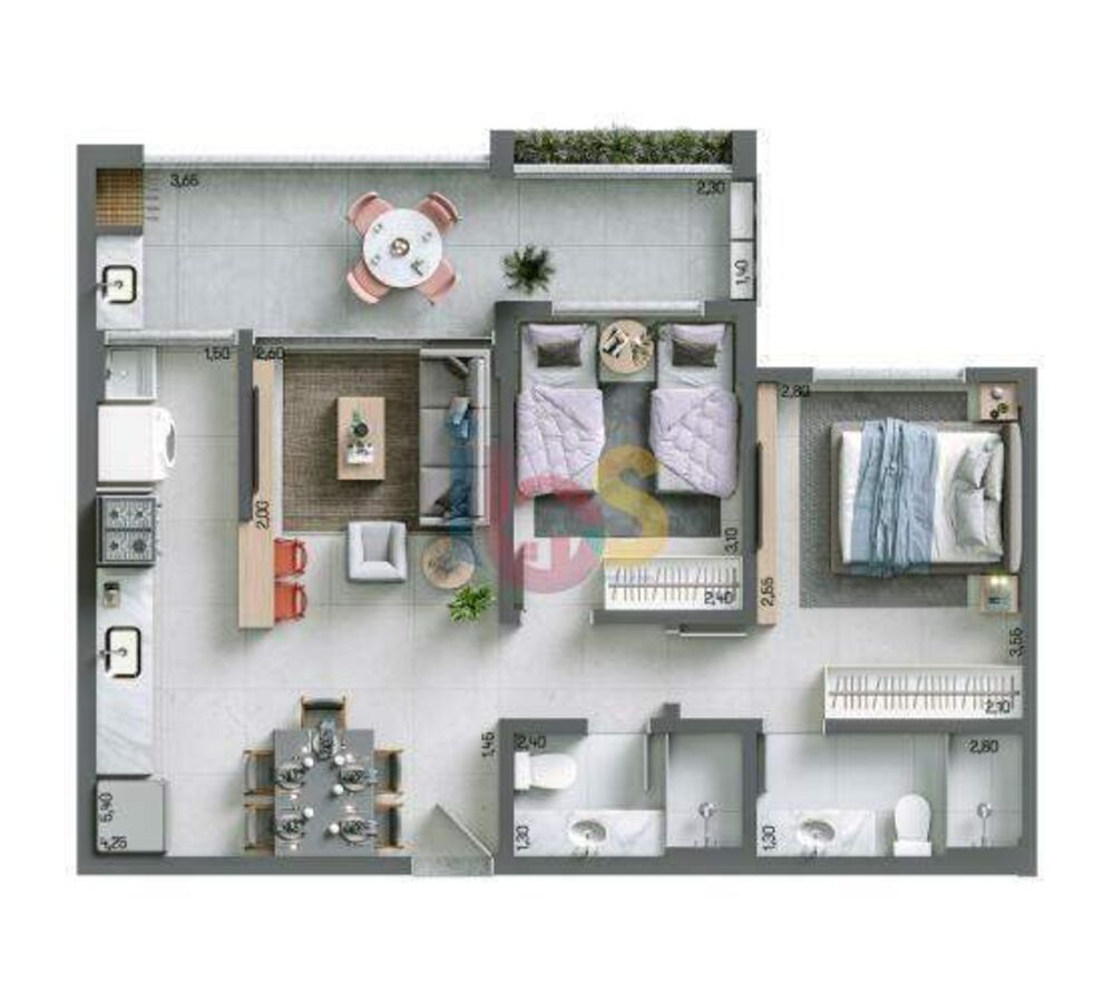 Apartamento, 2 quartos, 67 m² - Foto 13