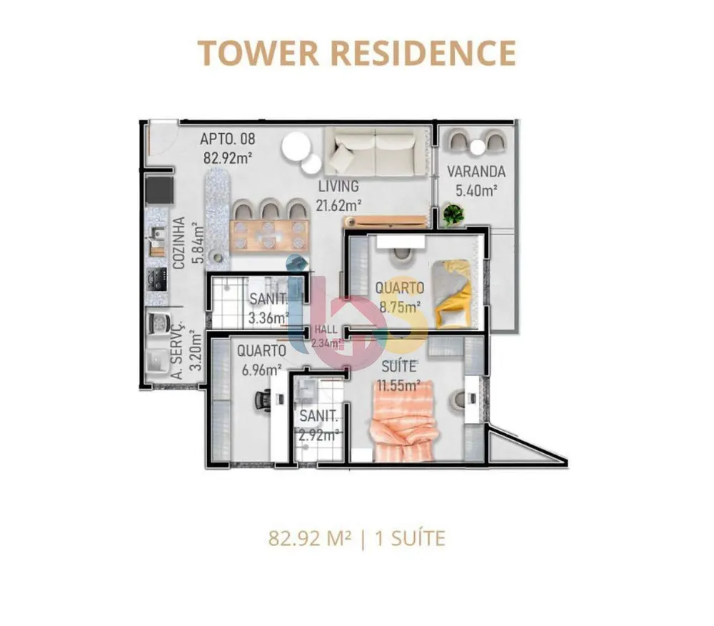 Apartamento, 2 quartos, 74 m² - Foto 7
