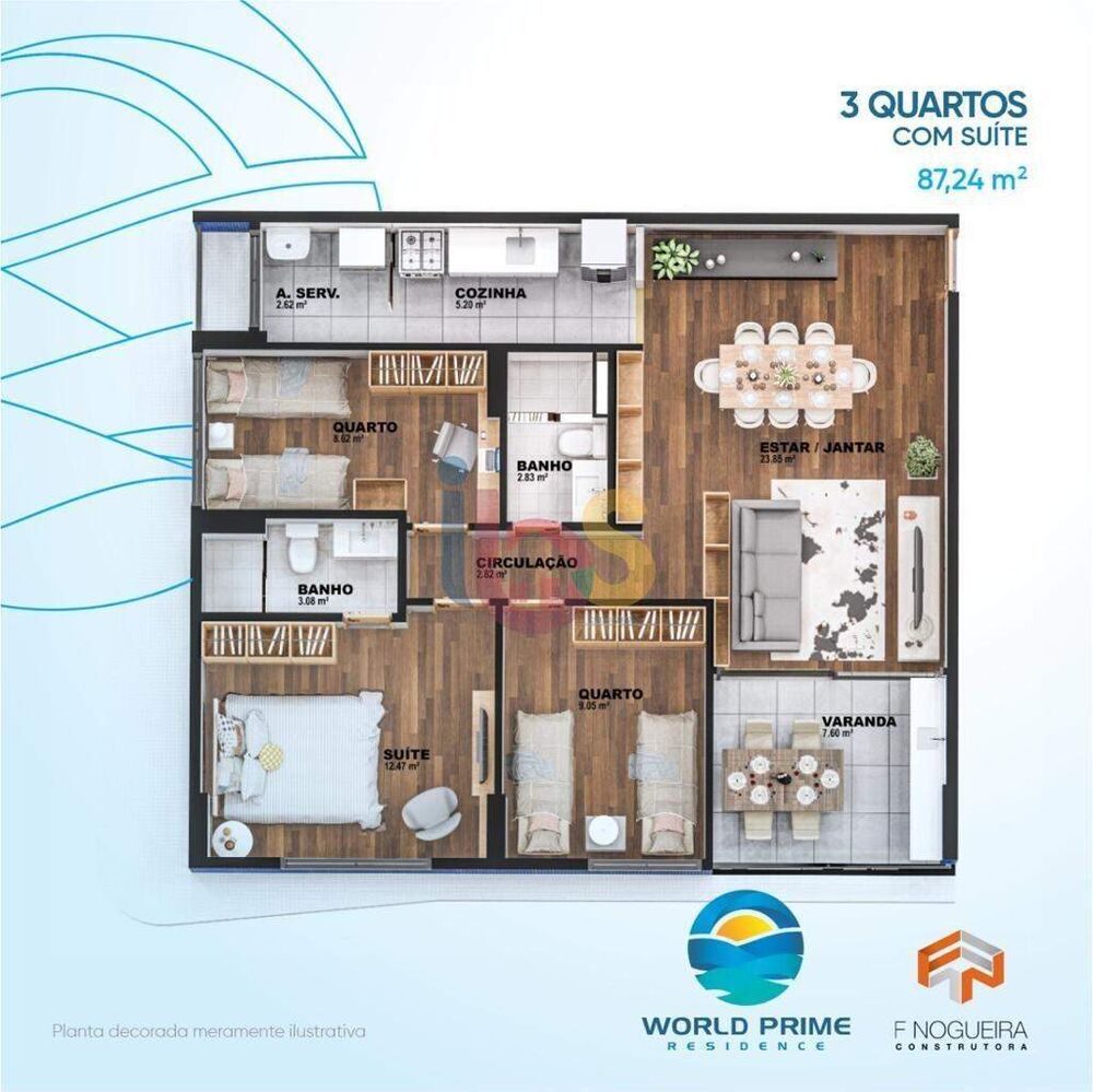 Apartamento, 3 quartos, 88 m² - Foto 2