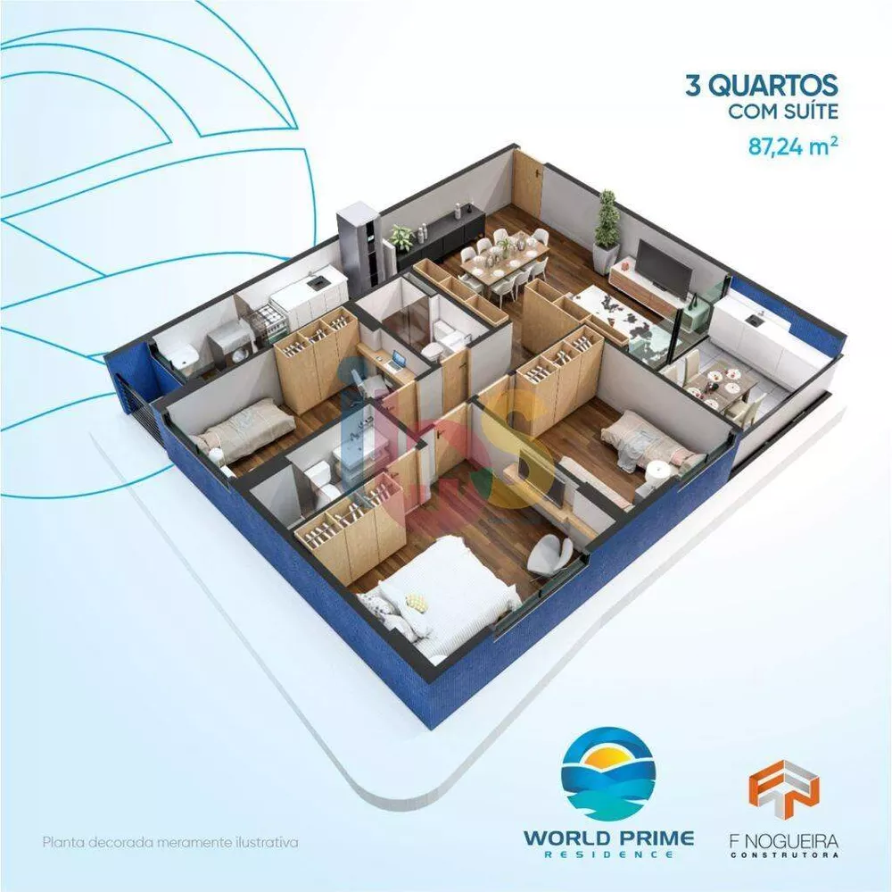 Apartamento à venda com 3 quartos, 87m² - Foto 4