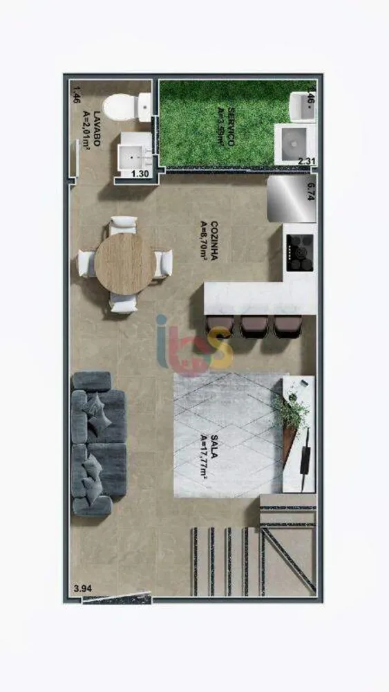 Apartamento, 2 quartos, 70 m² - Foto 8