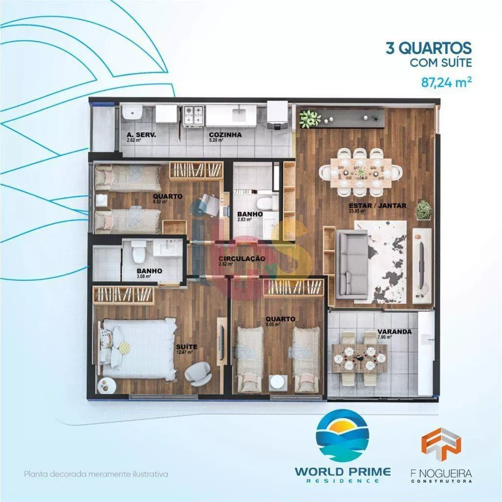 Apartamento à venda com 3 quartos, 88m² - Foto 7