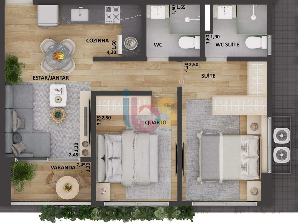 Apartamento, 1 quarto, 34 m² - Foto 8