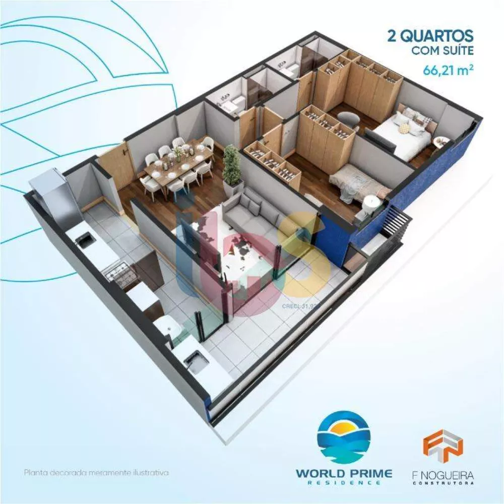 Apartamento à venda com 2 quartos, 66m² - Foto 4