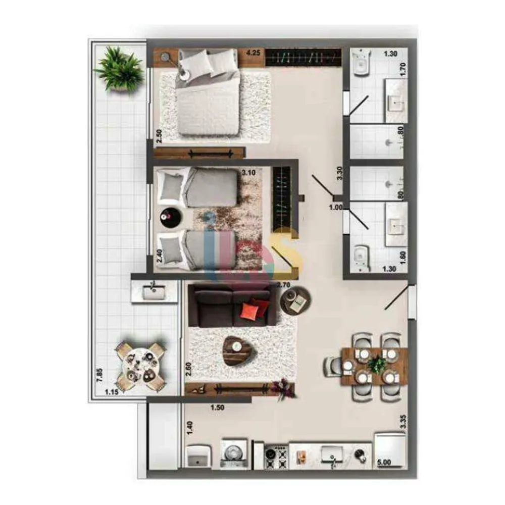 Apartamento, 2 quartos, 69 m² - Foto 7