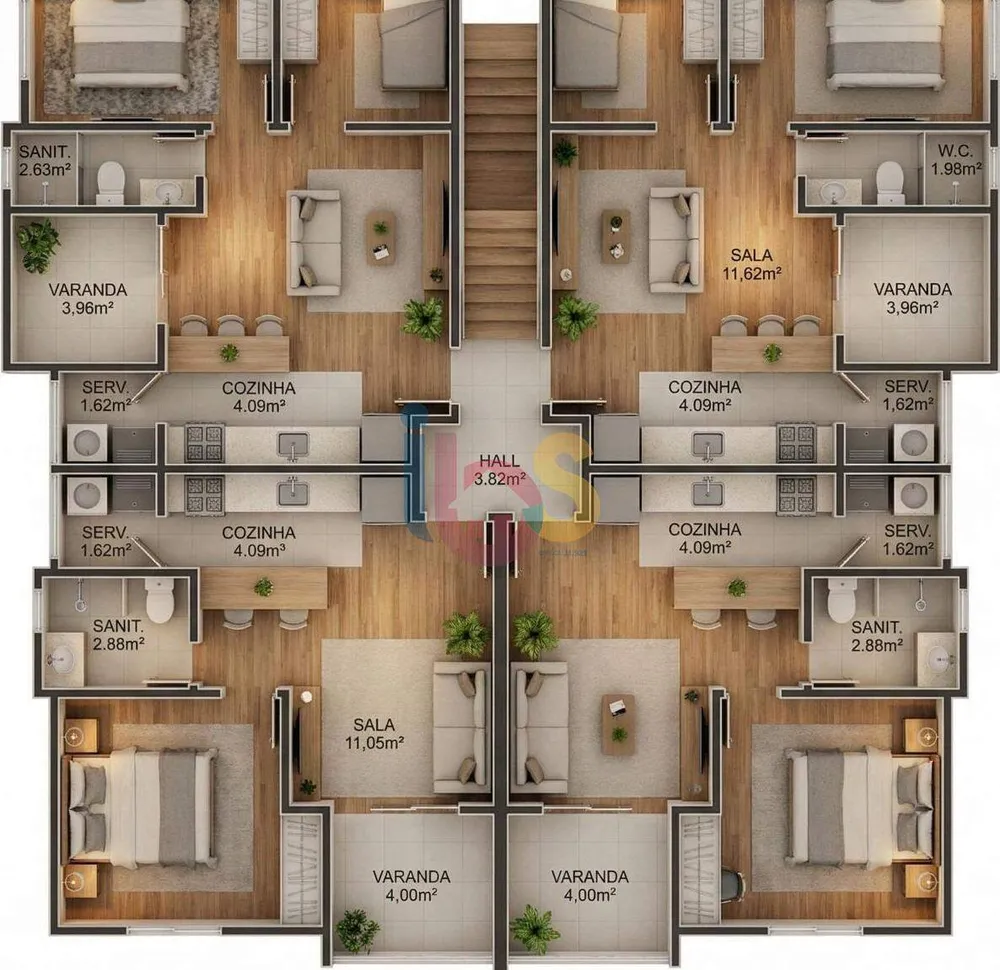 Apartamento, 1 quarto, 38 m² - Foto 5