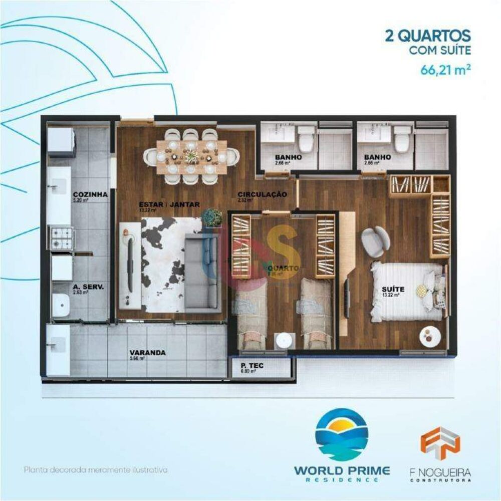 Apartamento, 2 quartos, 66 m² - Foto 7