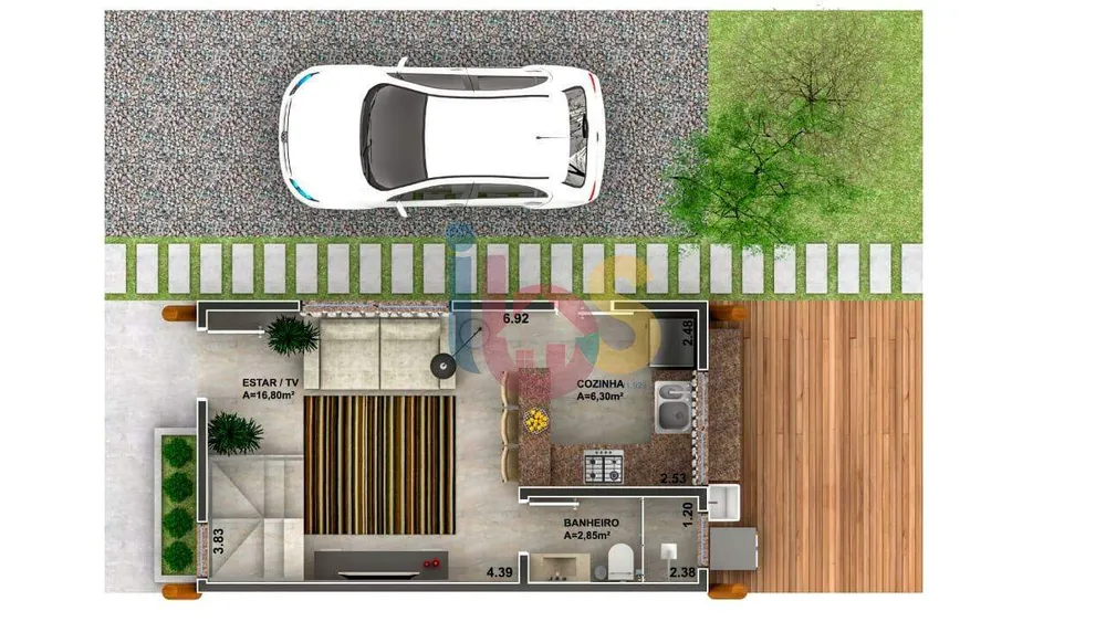 Casa, 2 quartos, 69 m² - Foto 6