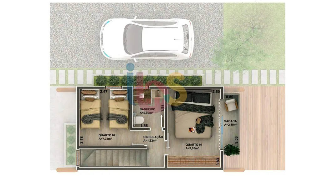 Casa, 2 quartos, 69 m² - Foto 7