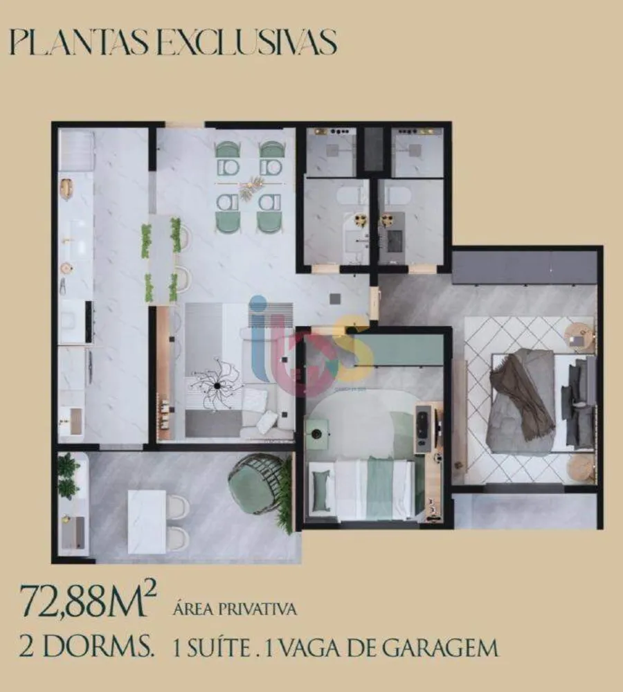 Apartamento, 2 quartos, 74 m² - Foto 3