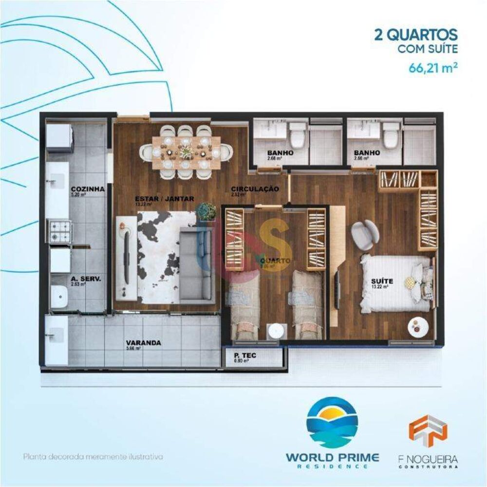 Apartamento, 2 quartos, 66 m² - Foto 3