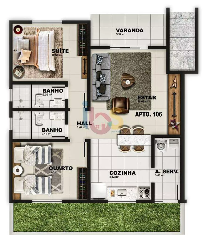 Apartamento à venda com 2 quartos, 67m² - Foto 10