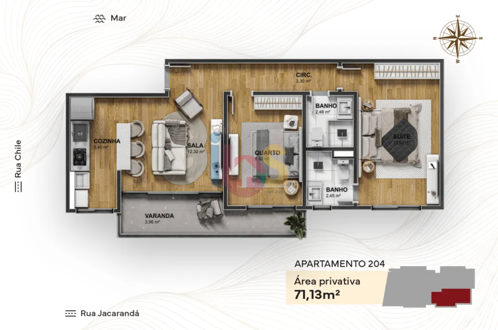 Apartamento, 2 quartos, 70 m² - Foto 2