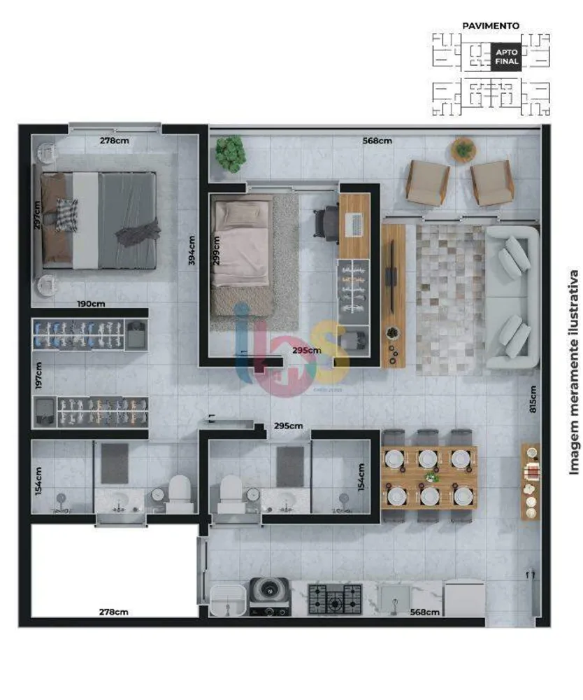 Apartamento, 2 quartos, 64 m² - Foto 7