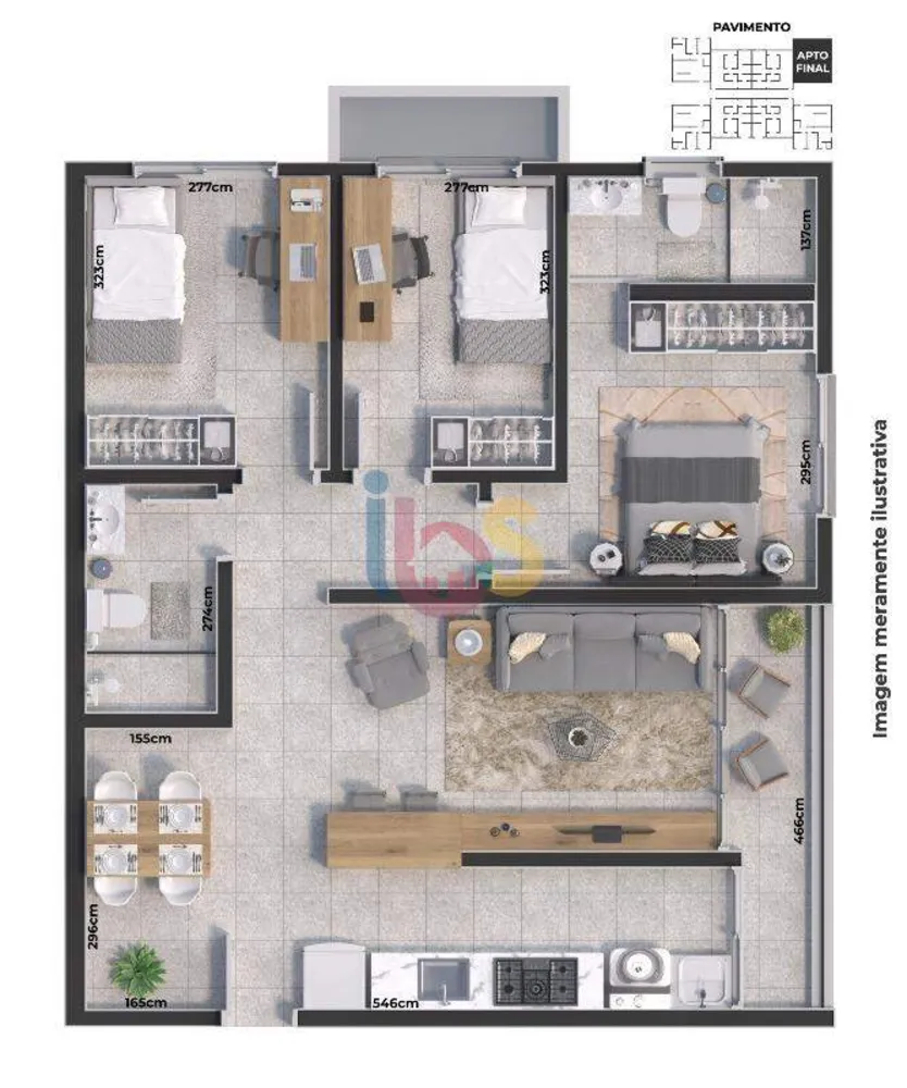 Apartamento, 2 quartos, 64 m² - Foto 4