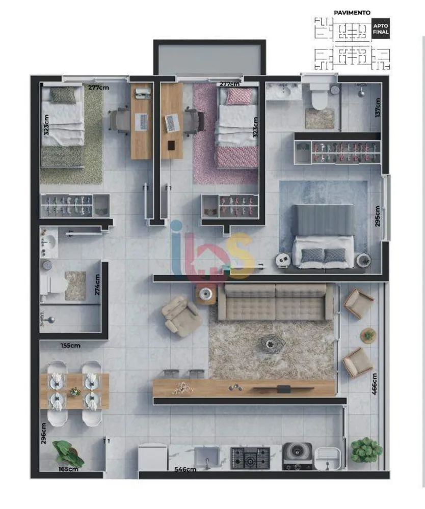 Apartamento, 2 quartos, 64 m² - Foto 6