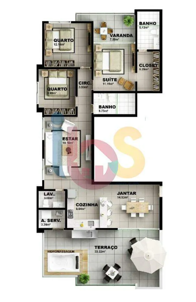 Apartamento, 3 quartos, 153 m² - Foto 9