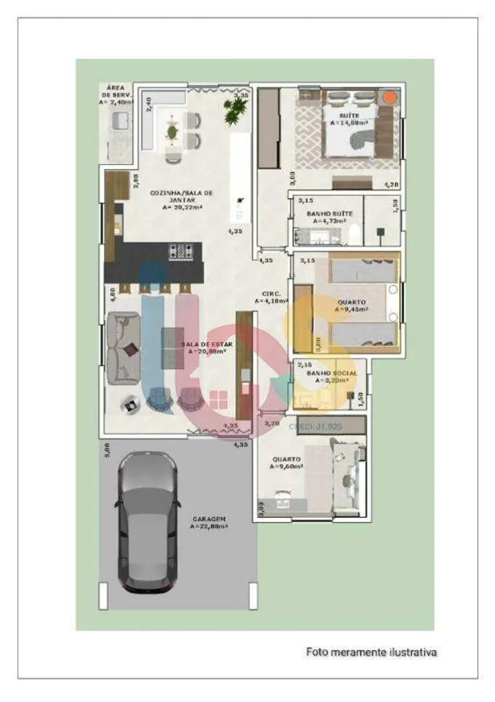Casa, 3 quartos, 124 m² - Foto 7