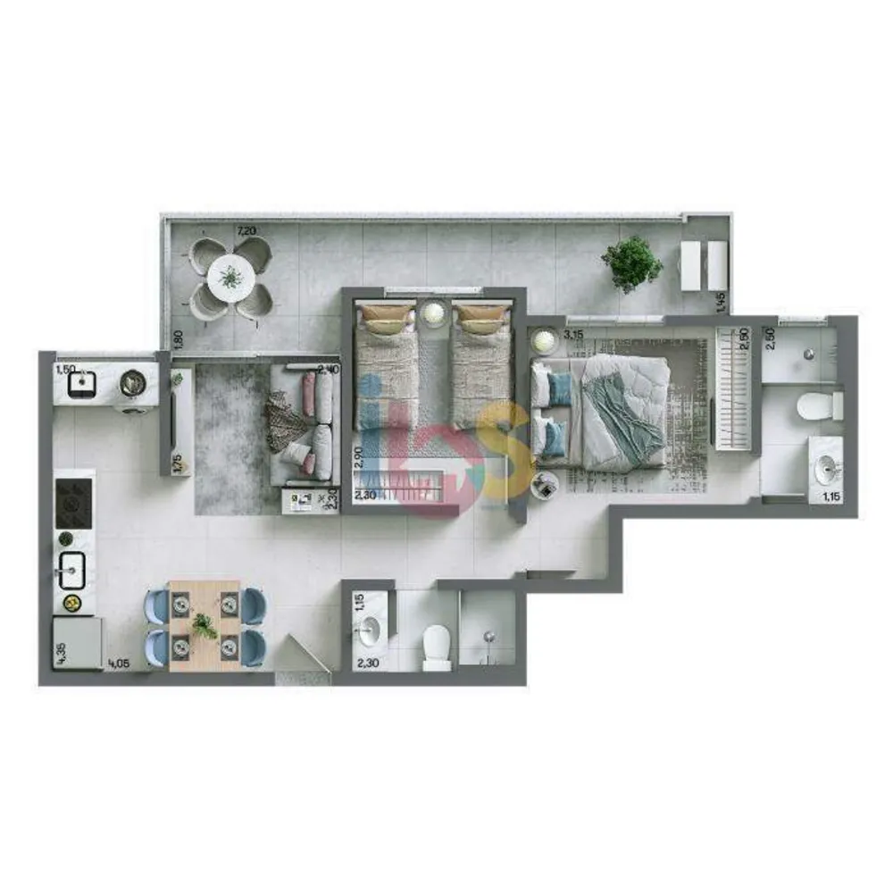 Apartamento, 2 quartos, 60 m² - Foto 32