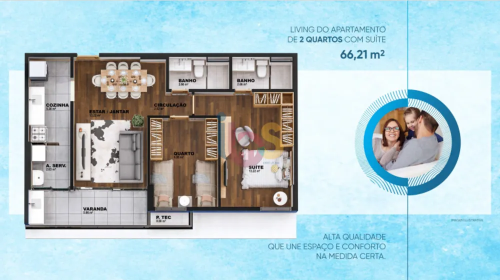 Apartamento, 1 quarto, 66 m² - Foto 2