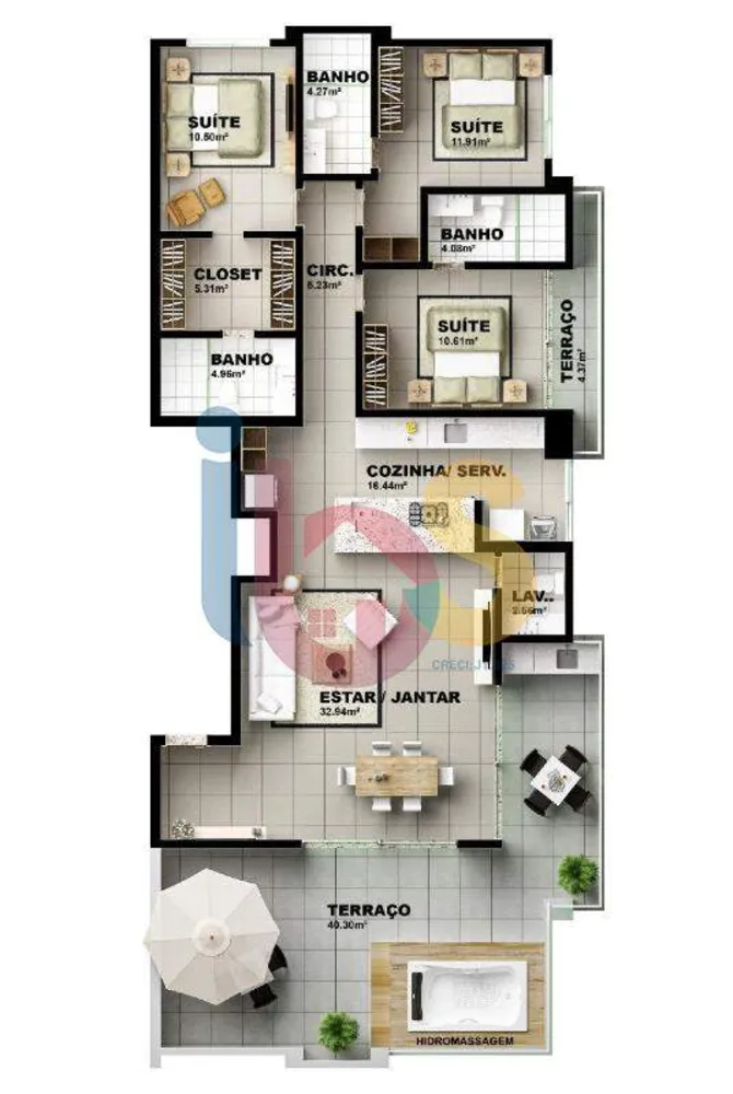 Apartamento, 3 quartos, 143 m² - Foto 6