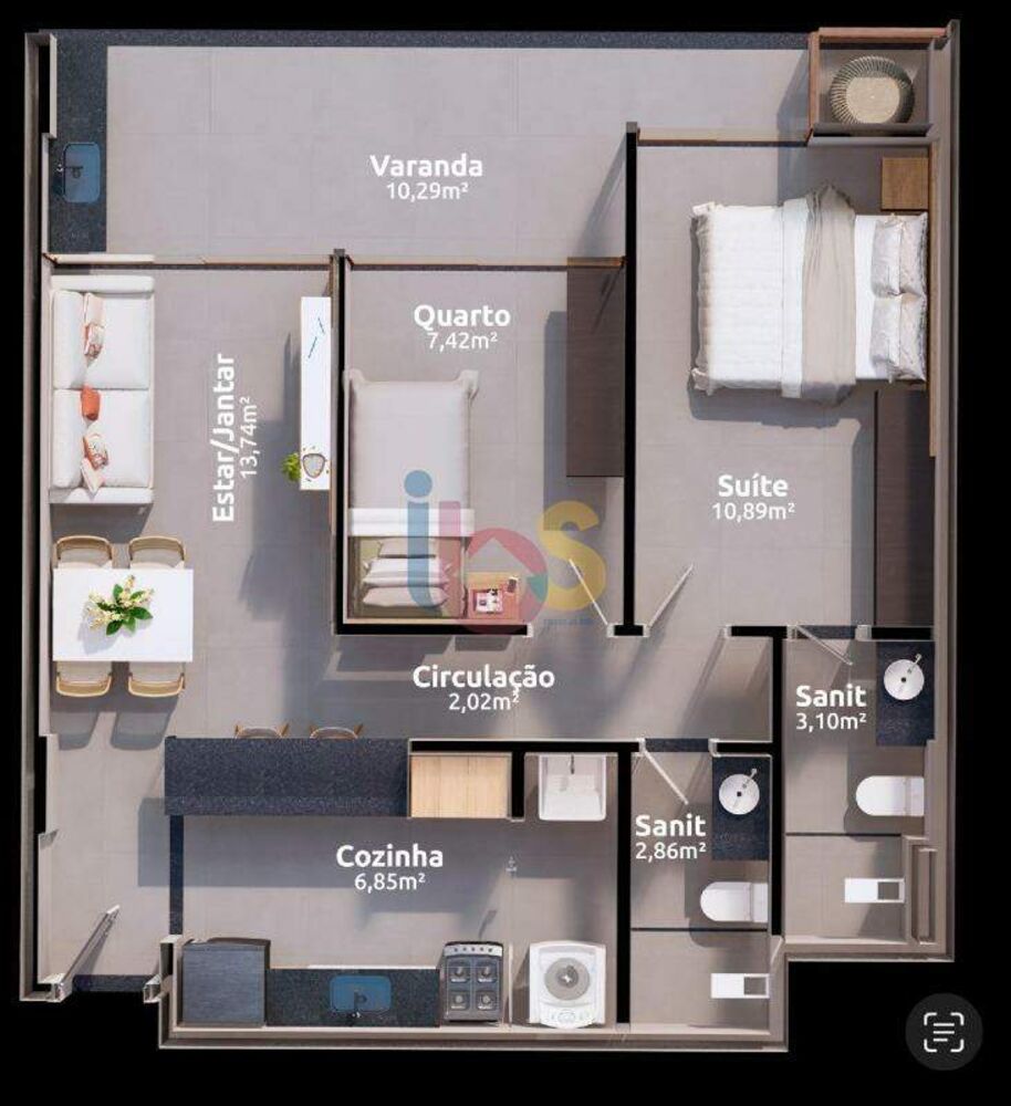 Apartamento, 2 quartos, 62 m² - Foto 6