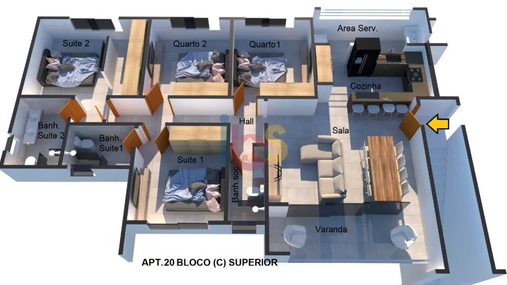 Sítio, 2 quartos, 1000 m² - Foto 8