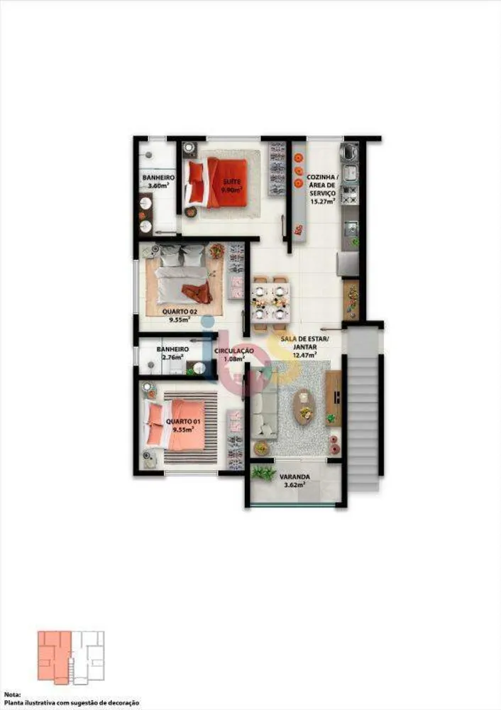 Apartamento, 3 quartos, 68 m² - Foto 11