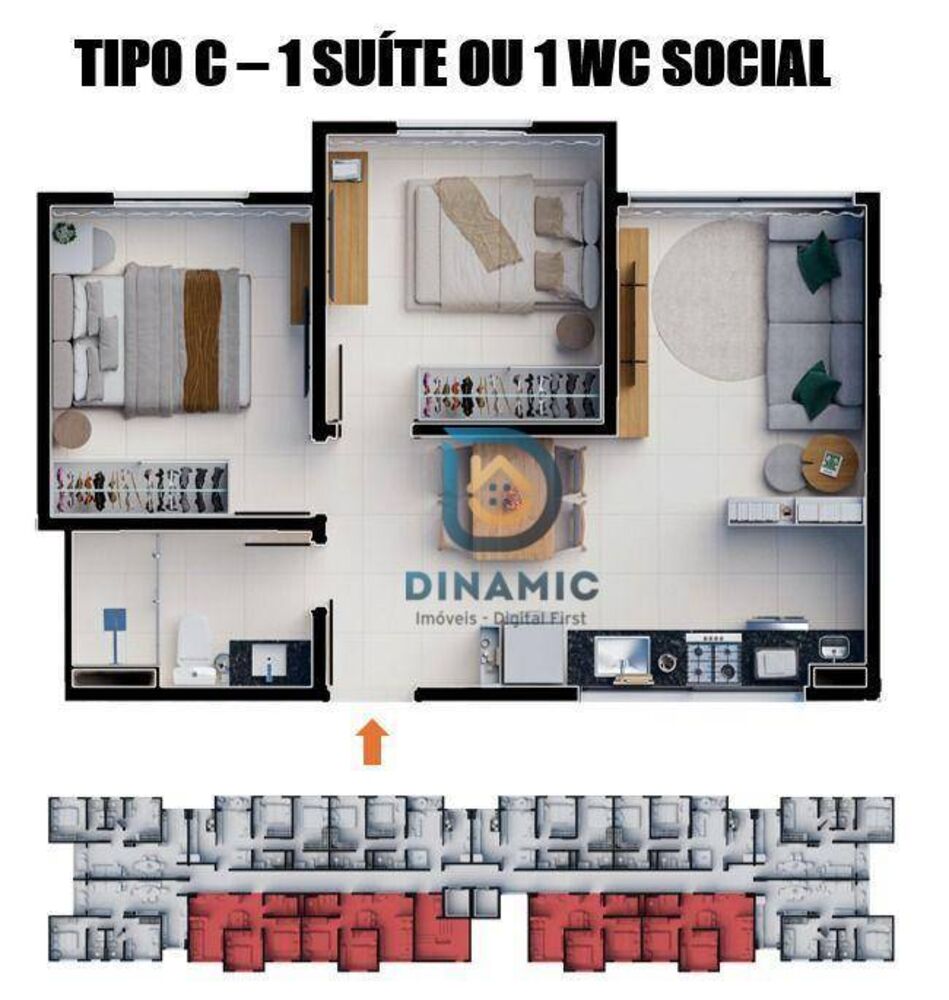 Apartamento à venda com 2 quartos, 43M2 - Foto 8