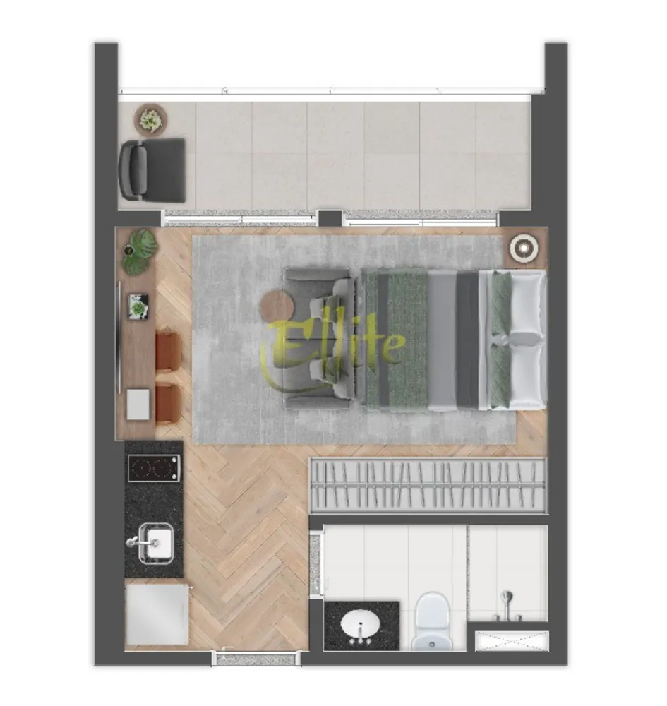 Apartamento, 1 quarto, 27 m² - Foto 8
