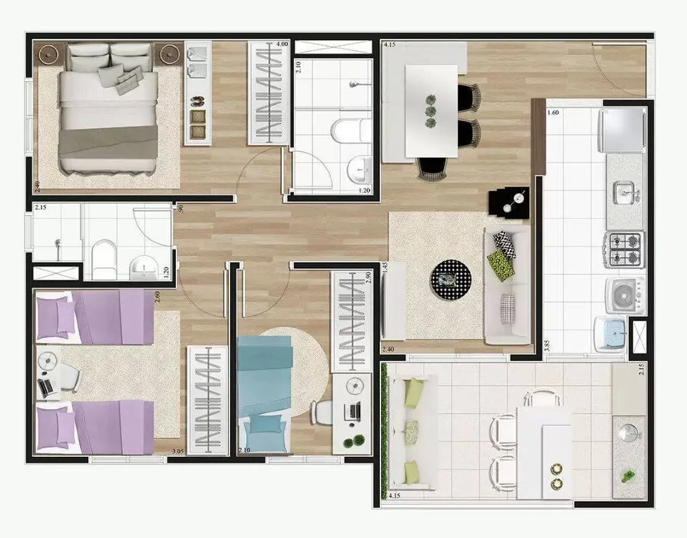 Apartamento, 3 quartos, 69 m² - Foto 12