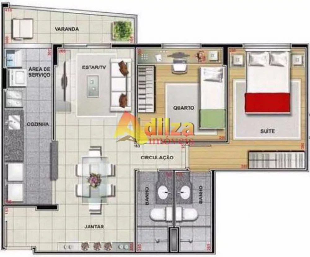 Apartamento, 2 quartos, 60 m² - Foto 2