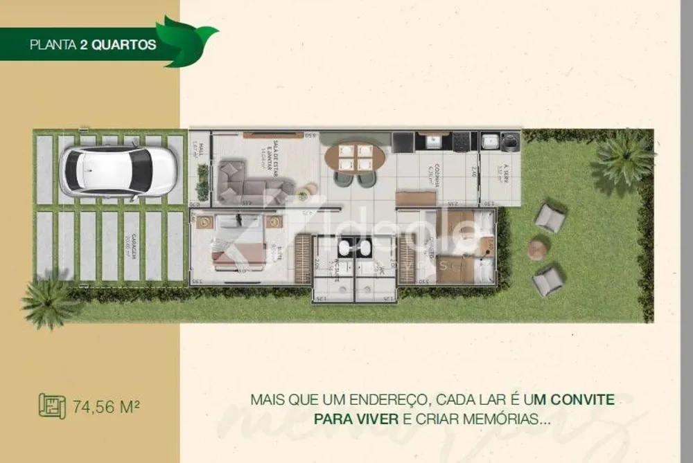 Casa de Condomínio, 2 quartos - Foto 3