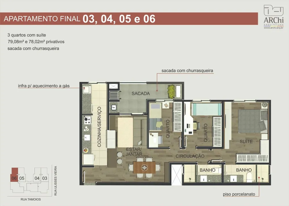 Apartamento, 3 quartos, 87 m² - Foto 1