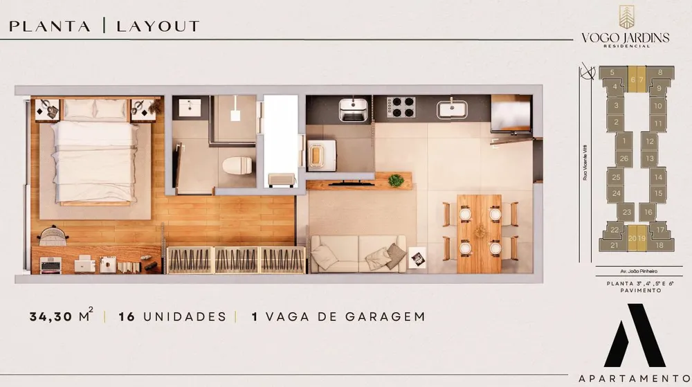 Apartamento, 3 quartos, 60 m² - Foto 6