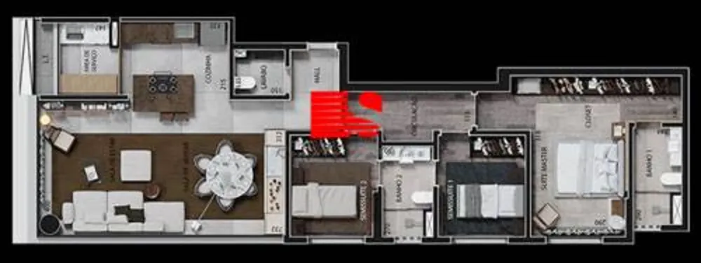 Apartamento, 4 quartos, 254 m² - Foto 2
