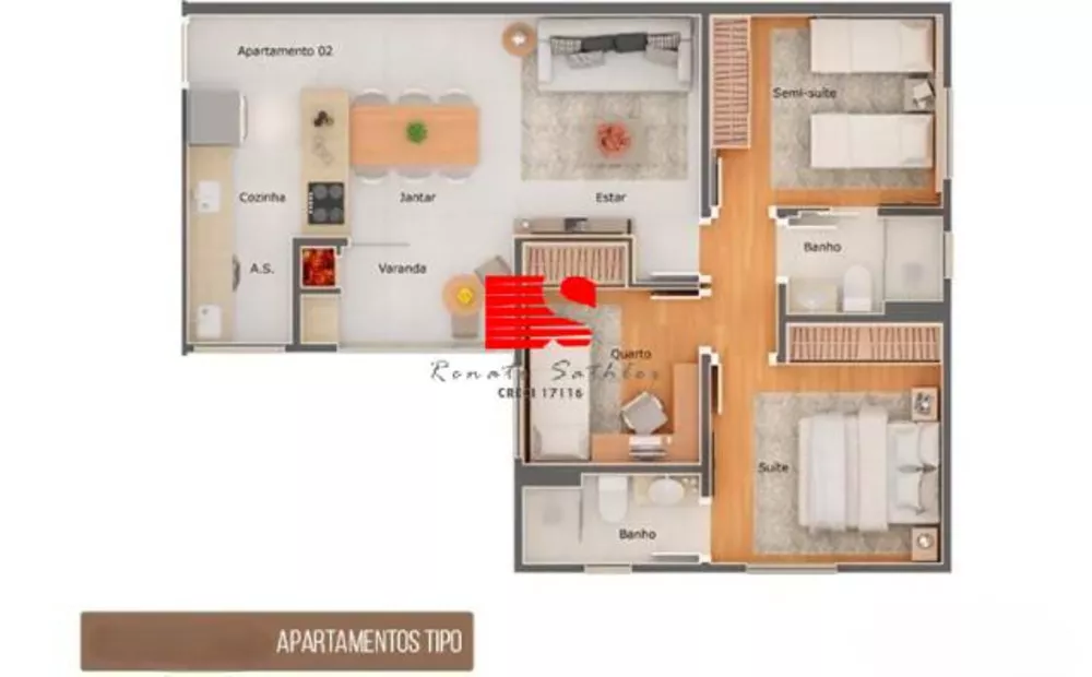 Apartamento à venda com 3 quartos, 68m² - Foto 12