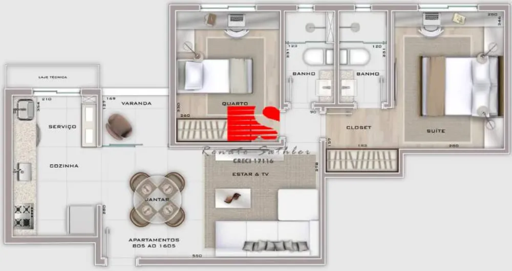 Apartamento, 3 quartos, 83 m² - Foto 3