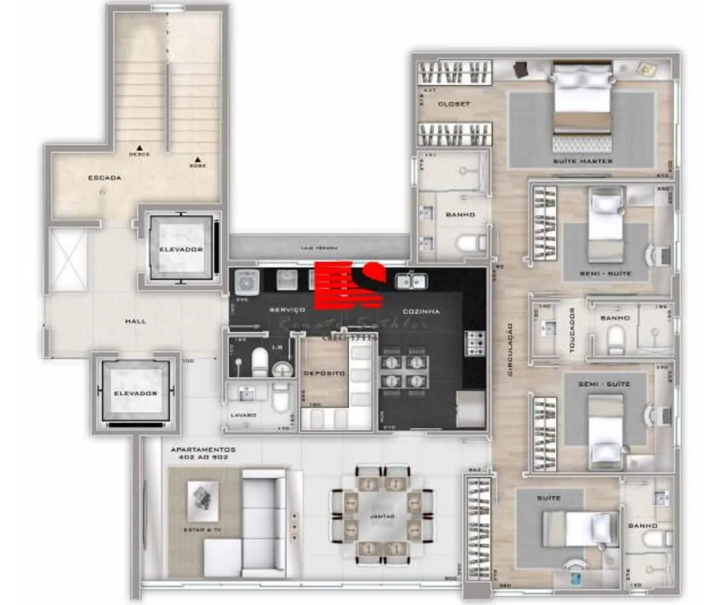 Apartamento, 4 quartos, 143 m² - Foto 11