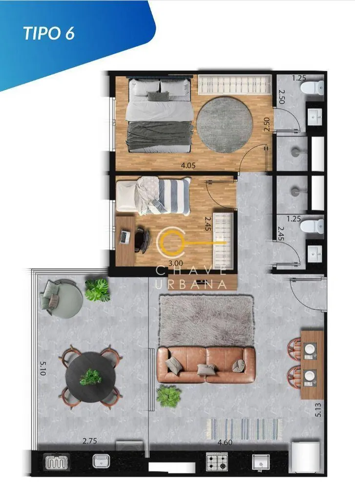 Apartamento, 2 quartos, 70 m² - Foto 12