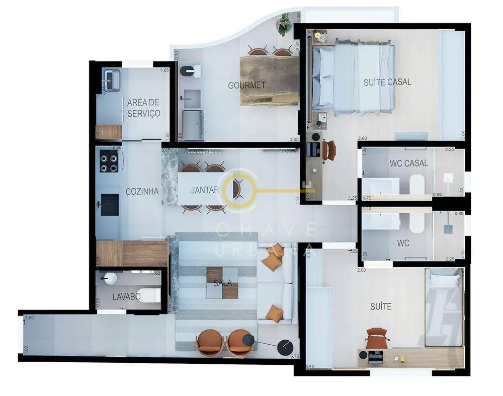 Apartamento, 2 quartos, 77 m² - Foto 12